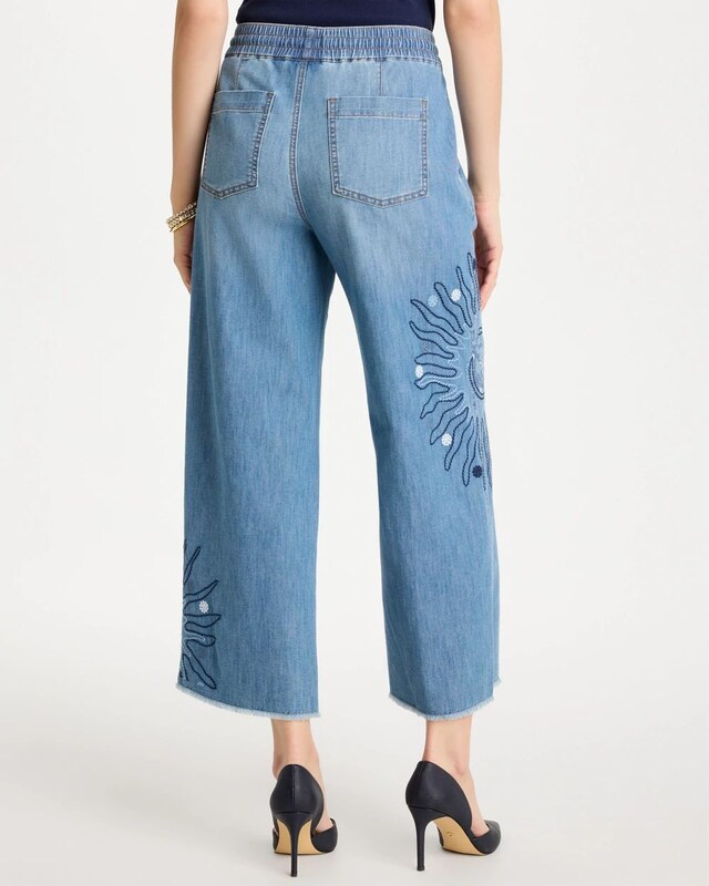 Embellished Ultra Lightweight Crop Jeans - image 3